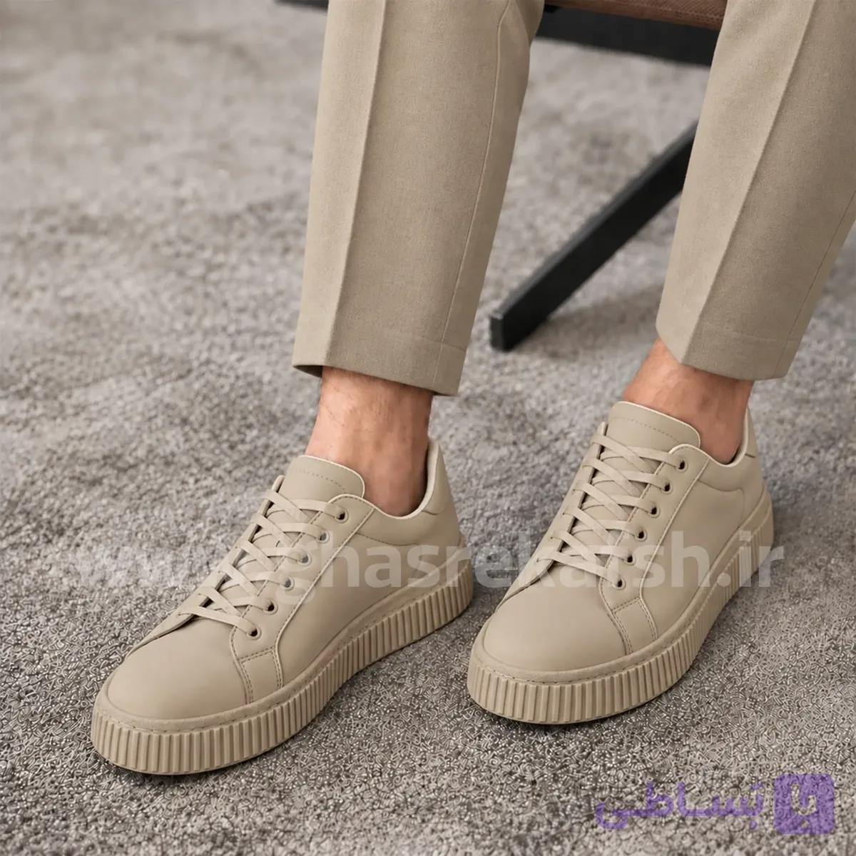 کتونی ونس زارا ZARA مردانه رنگ نسکافه ای کد 2213 — تصویر 1