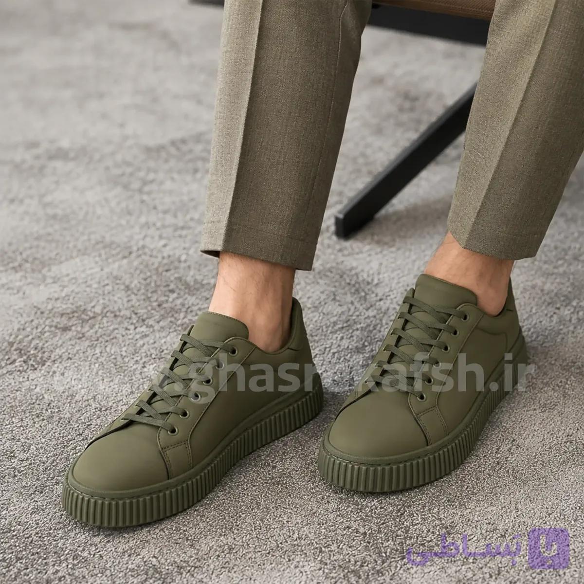 کتونی ونس زارا ZARA مردانه رنگ سبز کد 2193 — تصویر 1