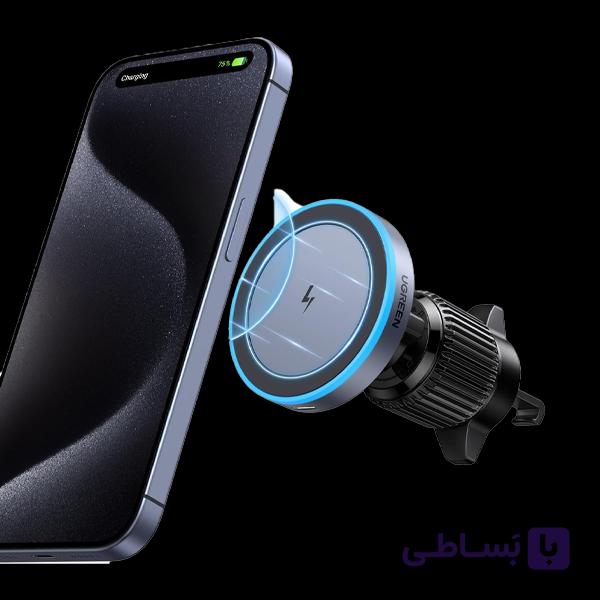 شارژر فندکی وایرلس 15 وات یوگرین مدل W525 کد 35029 — تصویر 1