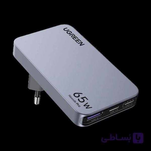 شارژر دیواری 65 وات با دو پورت USB-C و یک پورت USB-A یوگرین مدل X753 کد 25356 — تصویر 1