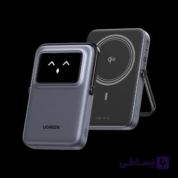 پاور بانک بی سیم آدمکی مغناطیسی 15 وات یک پورت 10000mAh یوگرین مدل PB764 — تصویر 1