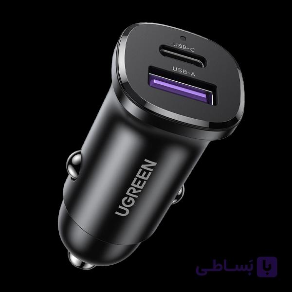 شارژر فندکی 30 وات با یک پورت USB-C و یک پورت USB-A یوگرین مدل EC305 کد 25845 — تصویر 1