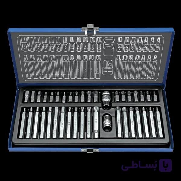 جعبه بیت 1/2 اینچ و 3/8 اینچ 40 پارچه شش گوش ستاره ای نووا مدل 6562
