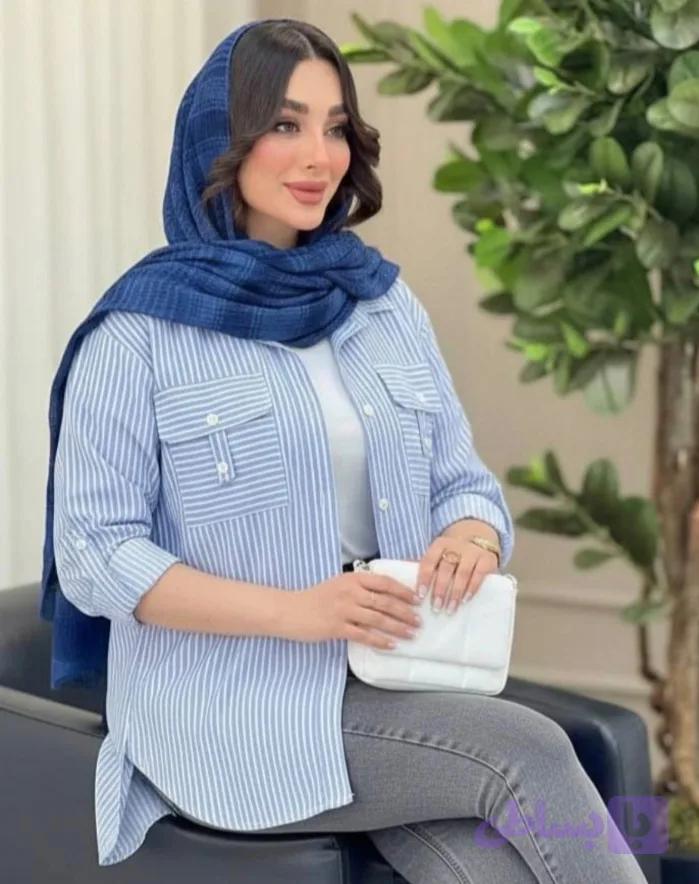 شومیز جیب صلیبی (کد I1HCI)