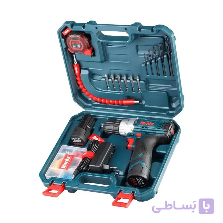 کیت دریل شارژی 12 ولت 19 پارچه رونیکس مدل RS-8613 — تصویر 1