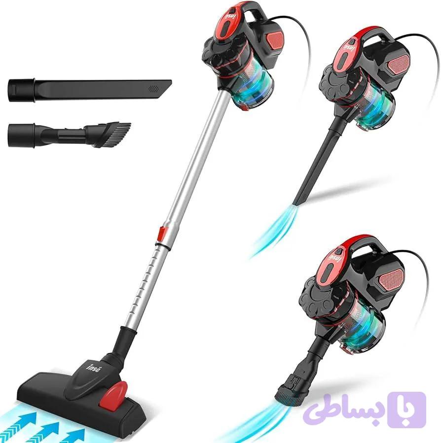 جاروبرقی سیمی INSE مدل I5 | توان 600 وات، مکش 18KPA، عصایی و دستی 3 کاره مخصوص موی حیوانات — تصویر 1