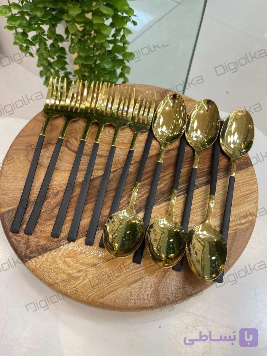 ست قاشق و چنگال 12 پارچه وارداتی شیک (سرویس 6 نفره) مدل مدرن — تصویر 1