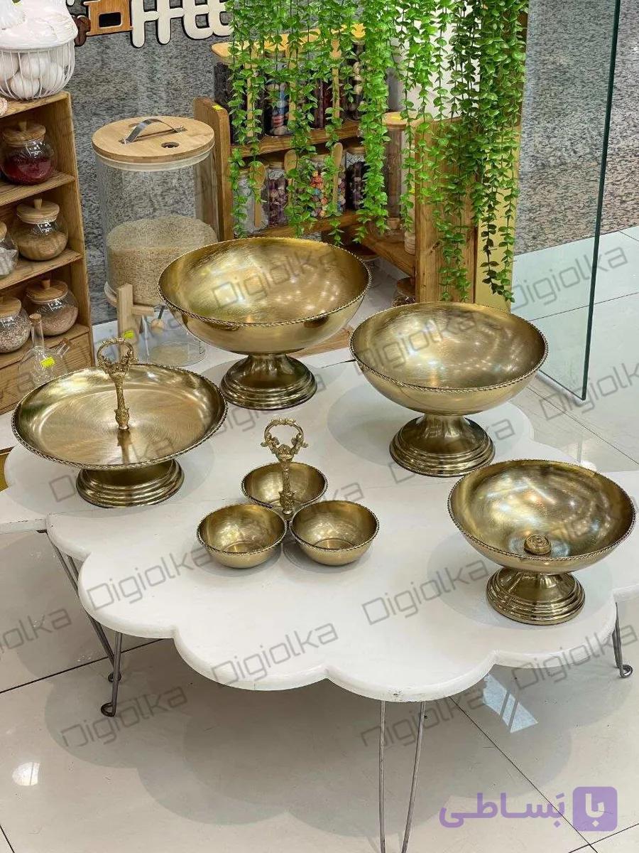 ست پذیرایی لوکس طنابی طرح برنجی سلطنتی — تصویر 1