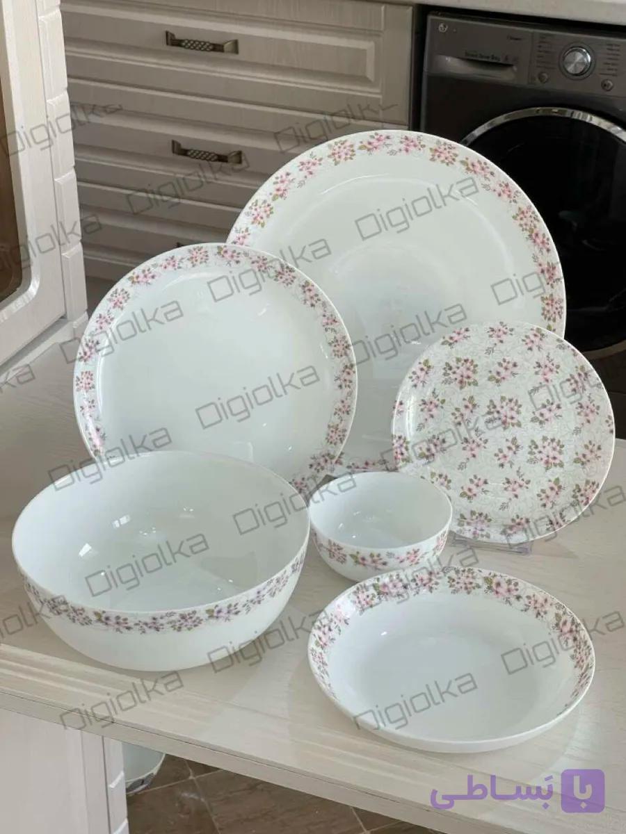 سرویس ۲۶ پارچه آرکوپال گلدن اپال طرح شوکا صورتی — تصویر 1
