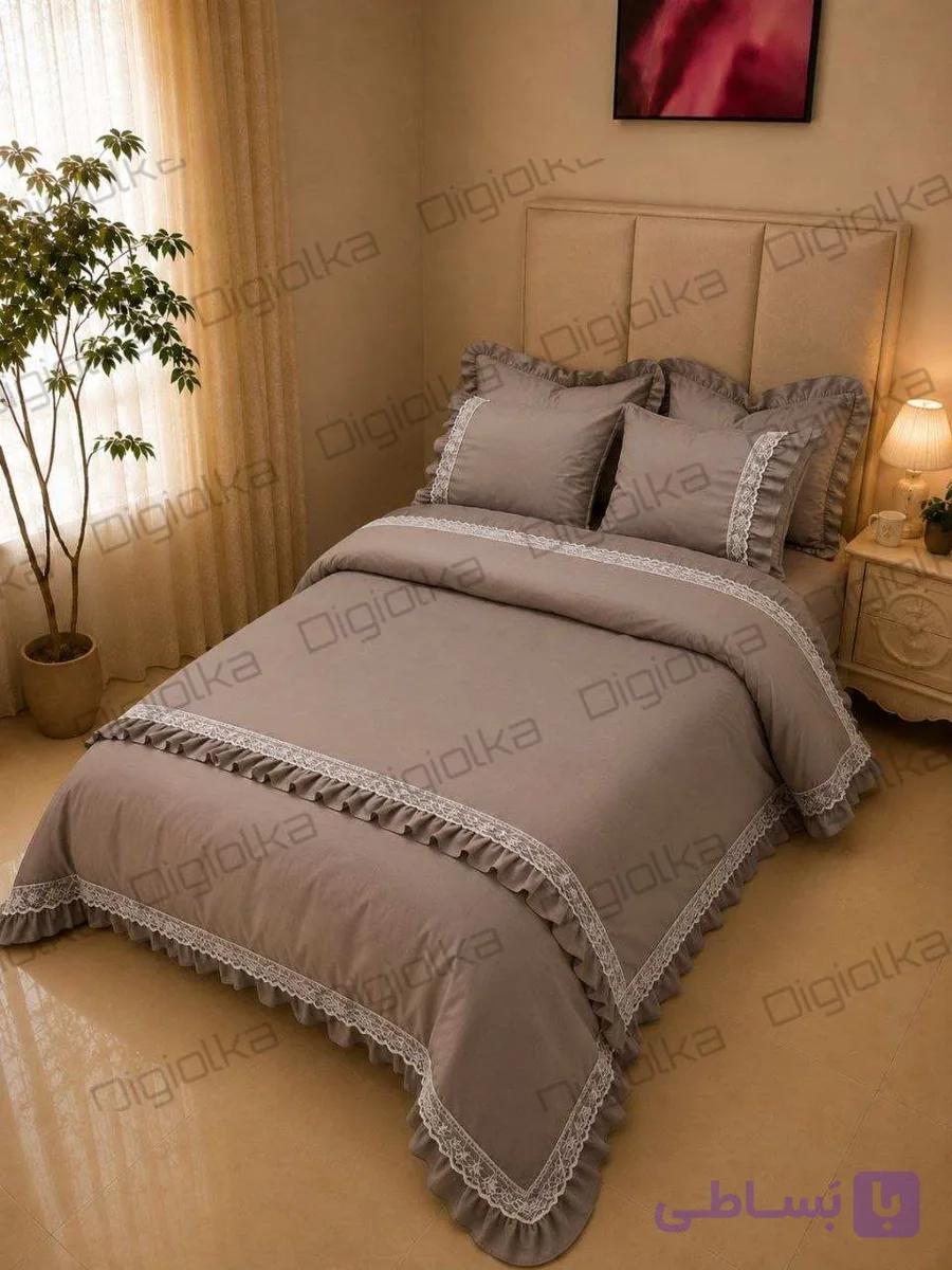 روتختی دونفره چین دار دانتل دوزی 7 تکه لوکس کد 2800