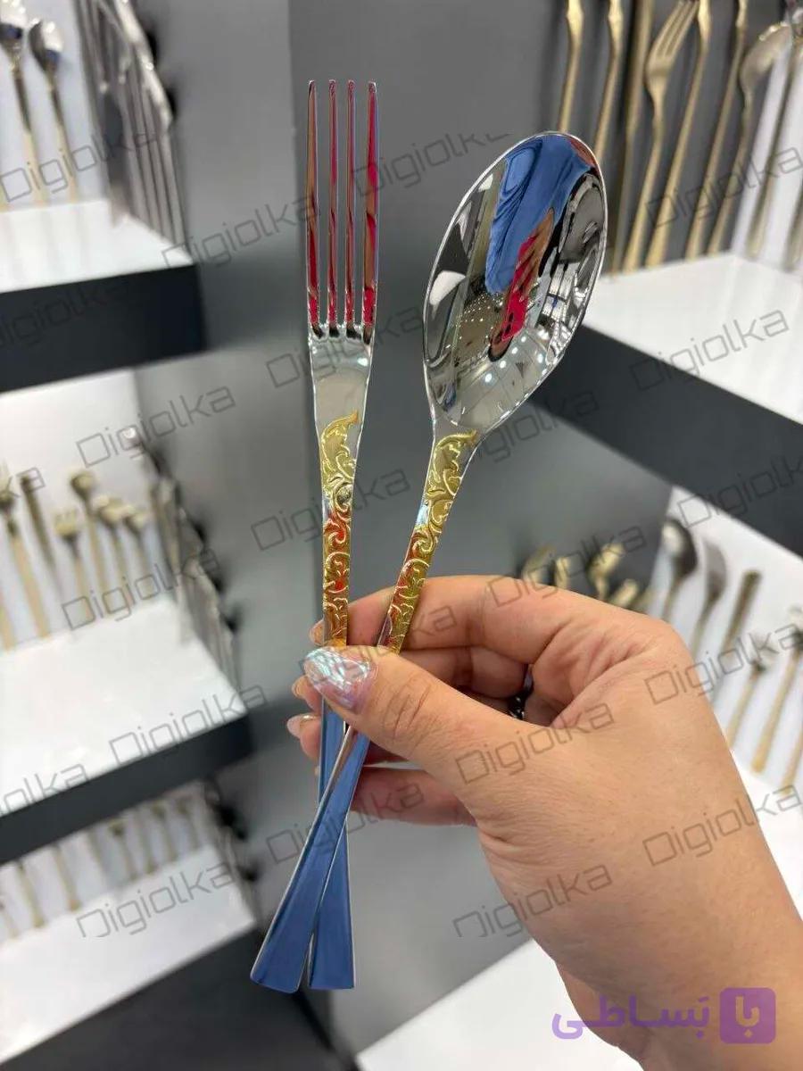 سرویس قاشق چنگال 30 نفره کارلینتون 157 پارچه کد 815G مدل دو رنگ — تصویر 1