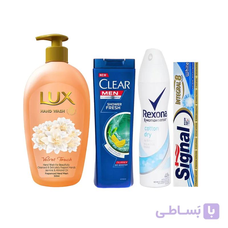 خمیر دندان سیگنال مدل Gum Care وزن 100 گرم به همراه خمیر دندان سیگنال، شامپو ضد شوره بانوان کلییر، شامپو ضد شوره کلییر