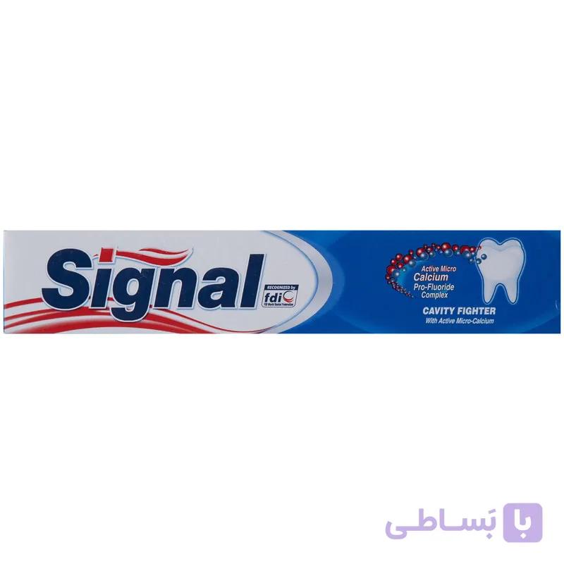 خمیر دندان سیگنال سری Cavity Fighter مدل Active Micro-Calcium حجم 100 میلی لیتر