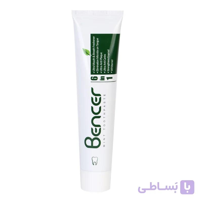خمیر دندان نعنایی بنسر مدل Mint حجم 80 میلی لیتر