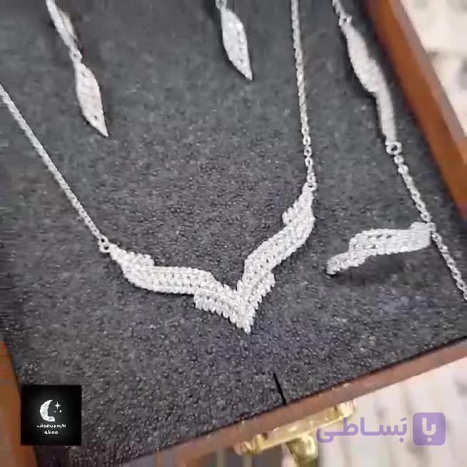سرویس نقره زنانه میکرو باعیار 925 و آبکاری طلا سفید