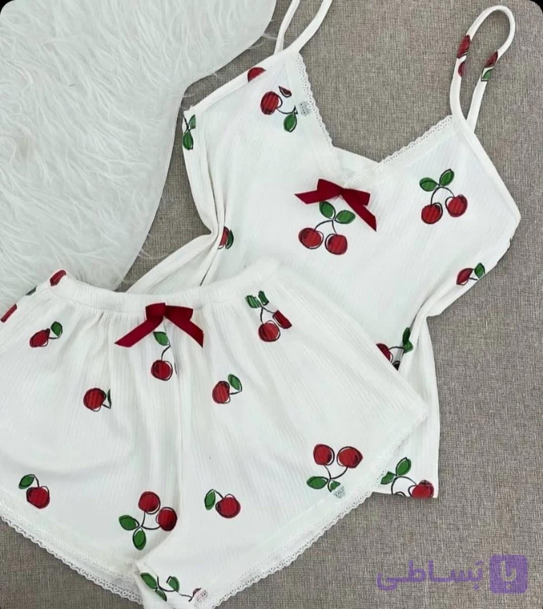 ست تاپ و شورتک گیلاس زنانه