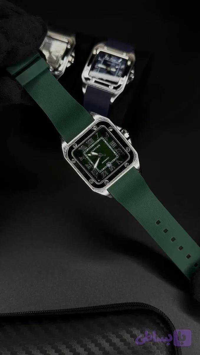 ساعت مچی کارتیر Cartier | بند رابر سیلیکونی | سایز 38 میلی‌متر با روزشمار