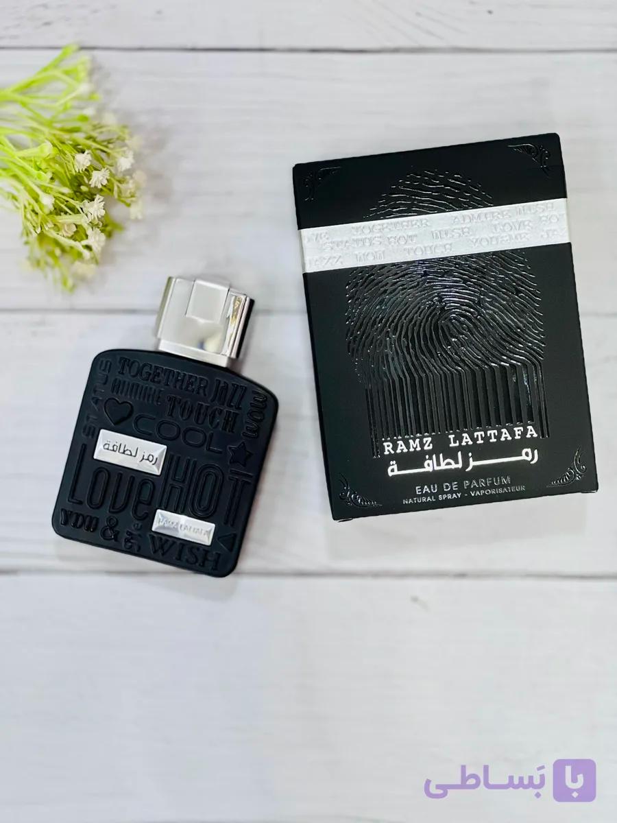 عطر ادوپرفیوم مردانه لطافه مدل رمز سیلور حجم ۱۰۰ میل شیرین گرم — تصویر 1
