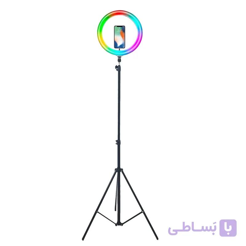 رینگ لایت مدل MJ30-RGB2 به همراه پایه — تصویر 1