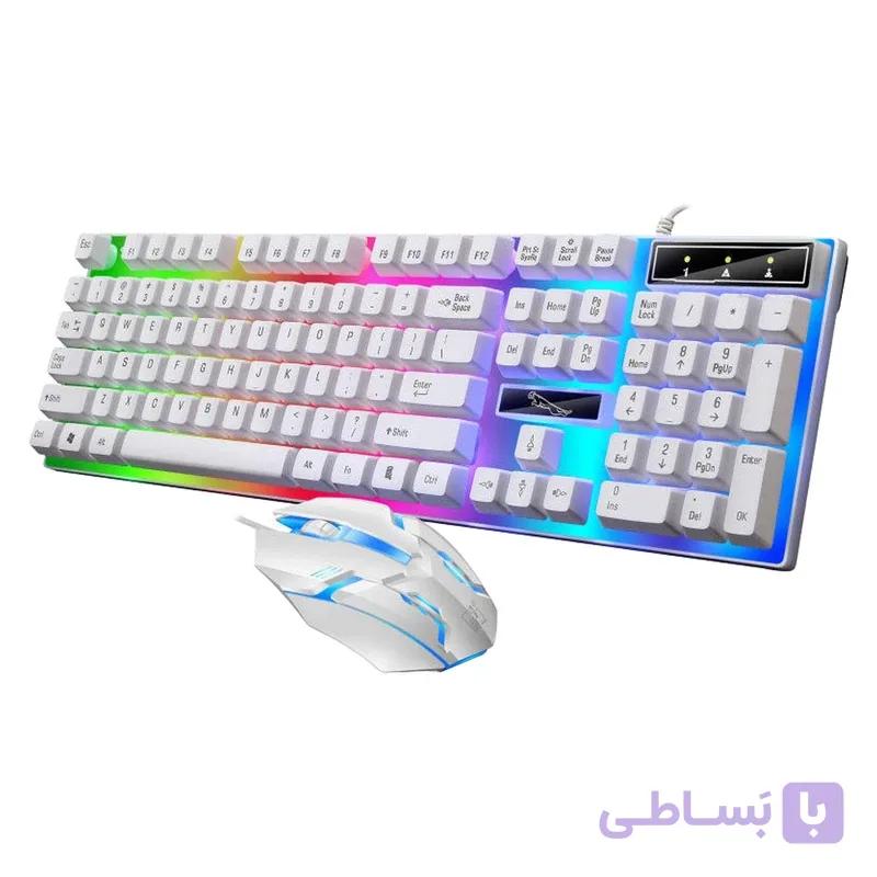 کیبورد و ماوس گیمینگ مدل G21B، سوییچ ممبران، Full-size، نورپردازی RGB — تصویر 1
