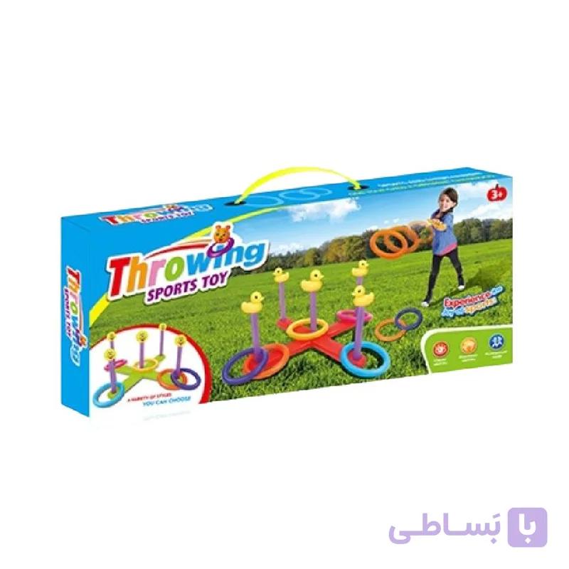 اسباب بازی حلقه پرتابی کودک با 5 سر اردکی — تصویر 1