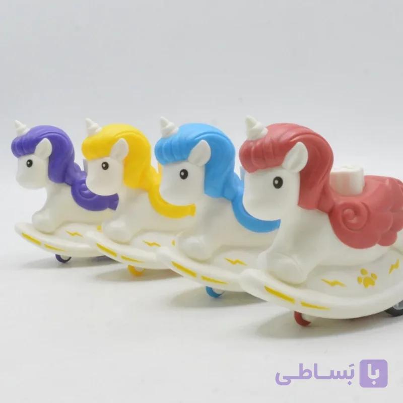ماشین اسباب بازی یونیکورن فشاری حرکتی — تصویر 1