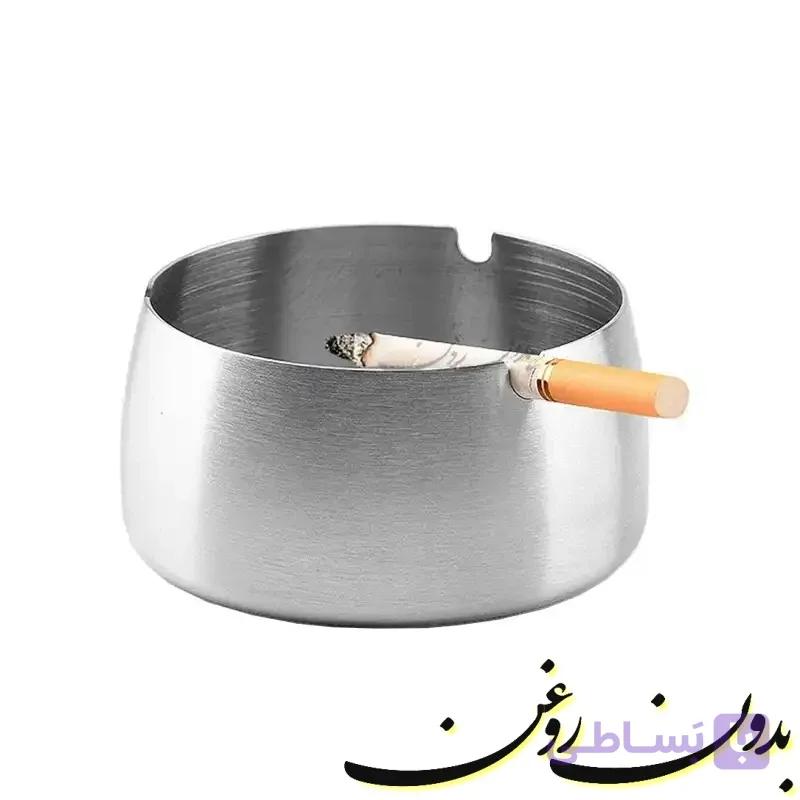 زیر سیگاری گرد استیل کد zw18 — تصویر 1
