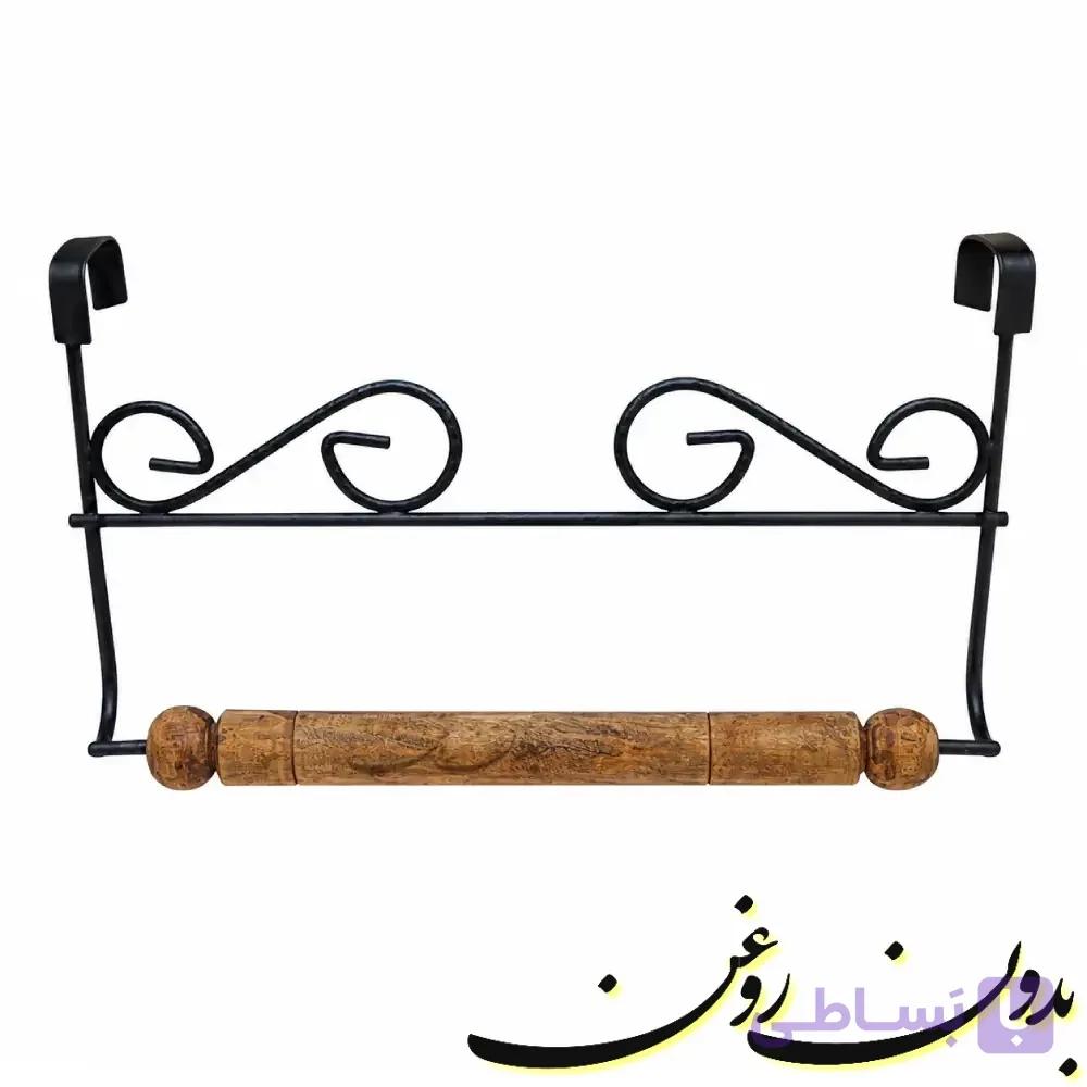 آویز حوله دسته چوبی مدل کابینتی کد s43 — تصویر 1