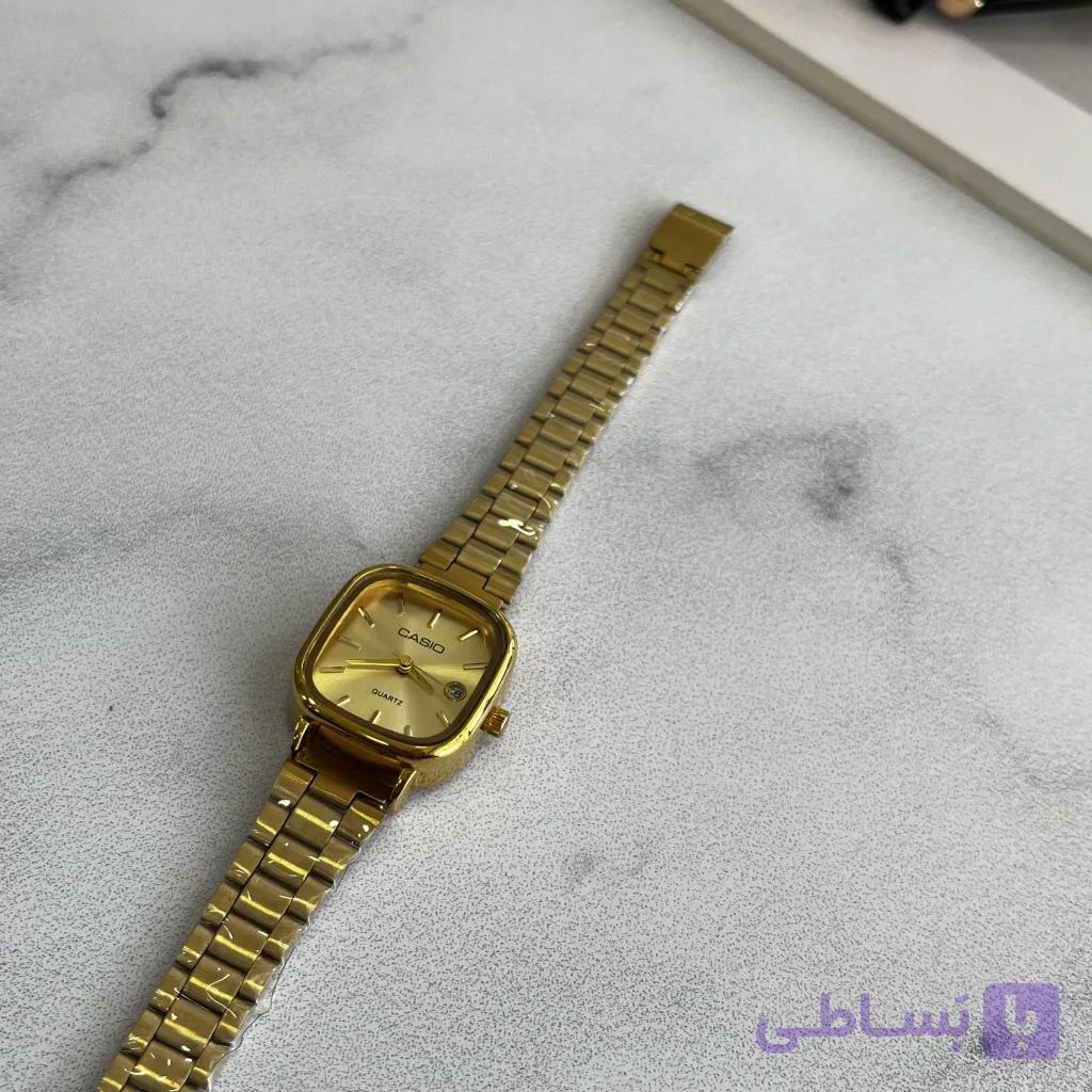 ساعت مچی کاسیو casio زنانه چهار گوش استیل رنگ ثابت کیفیت درجه یک