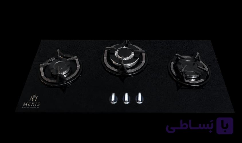 اجاق گاز صفحه‌ای شیشه‌ای 3 شعله مریس مدل MG34