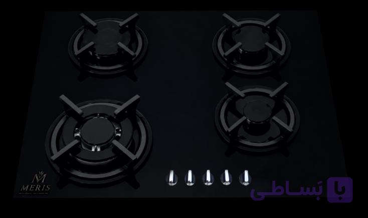 اجاق گاز صفحه‌ای شیشه‌ای 4 شعله مریس مدل MG40
