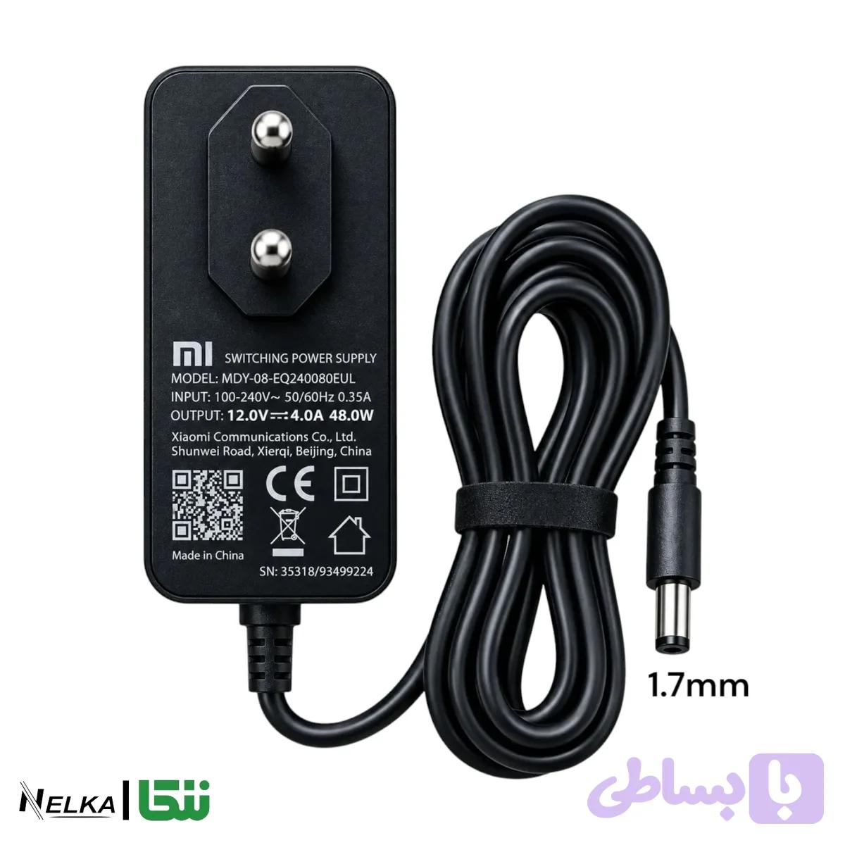 آداپتور 12 ولت 4 آمپر شیائومی مدل AD-0481200400EU دیواری — تصویر 1