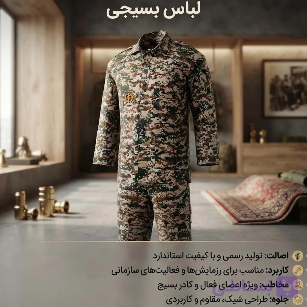 لباس فرم دیجیتال سبز بسیجی