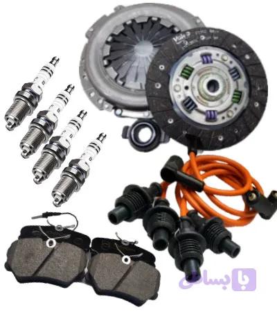 پکیج مصرفی پژو 405 (دیسک و صفحه کلاچ + لنت ترمز + وایرشمع تقویتی + شمع )