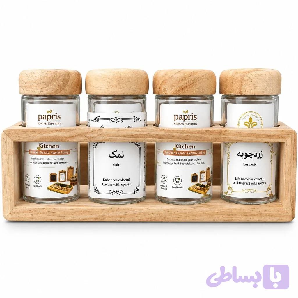 استند ادویه خطی گرد 4 تایی کد 4102 — تصویر 1