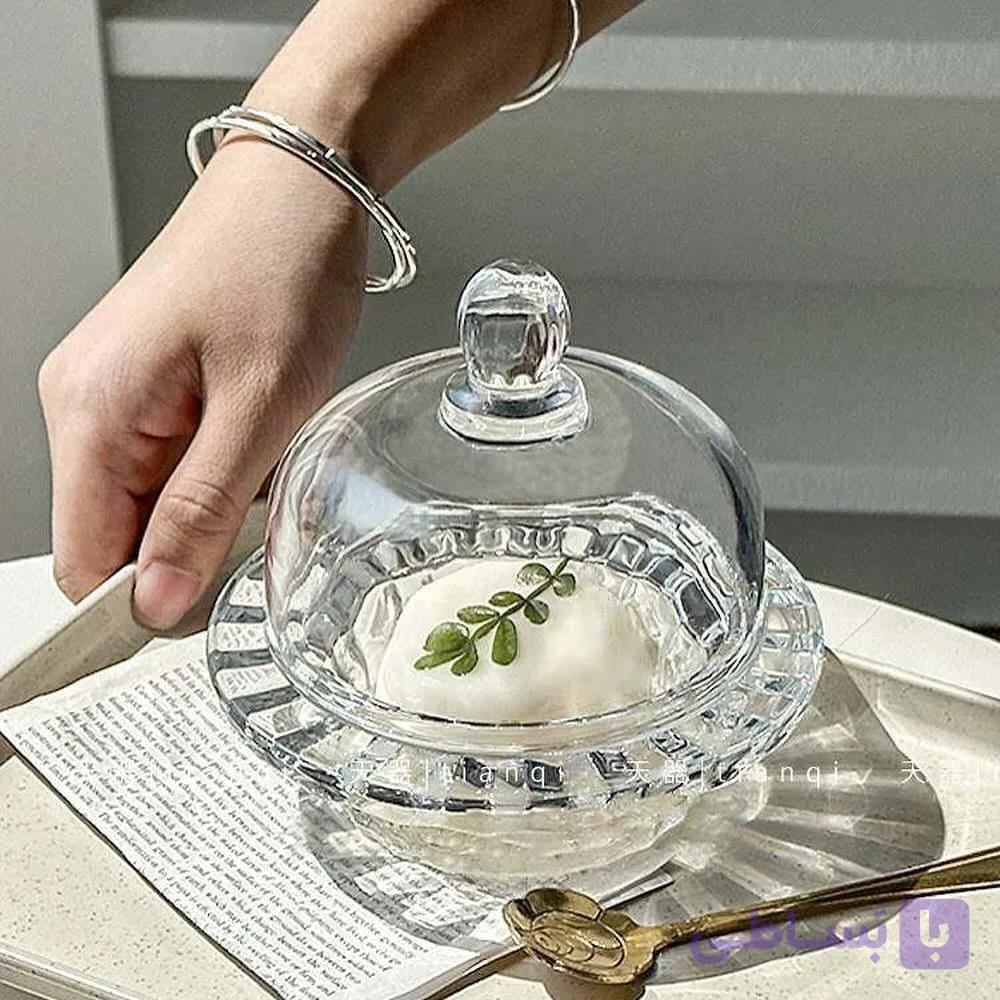 ظرف شیشه ای پنیر دلی ۹۰ میلی متر – فورچون جار، جا پنیری شیک — تصویر 1