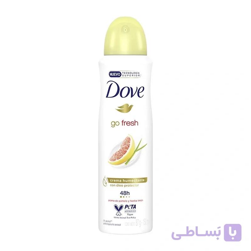 اسپری ضد تعریق داو Dove با رایحه گریپ‌فروت و علف لیمو