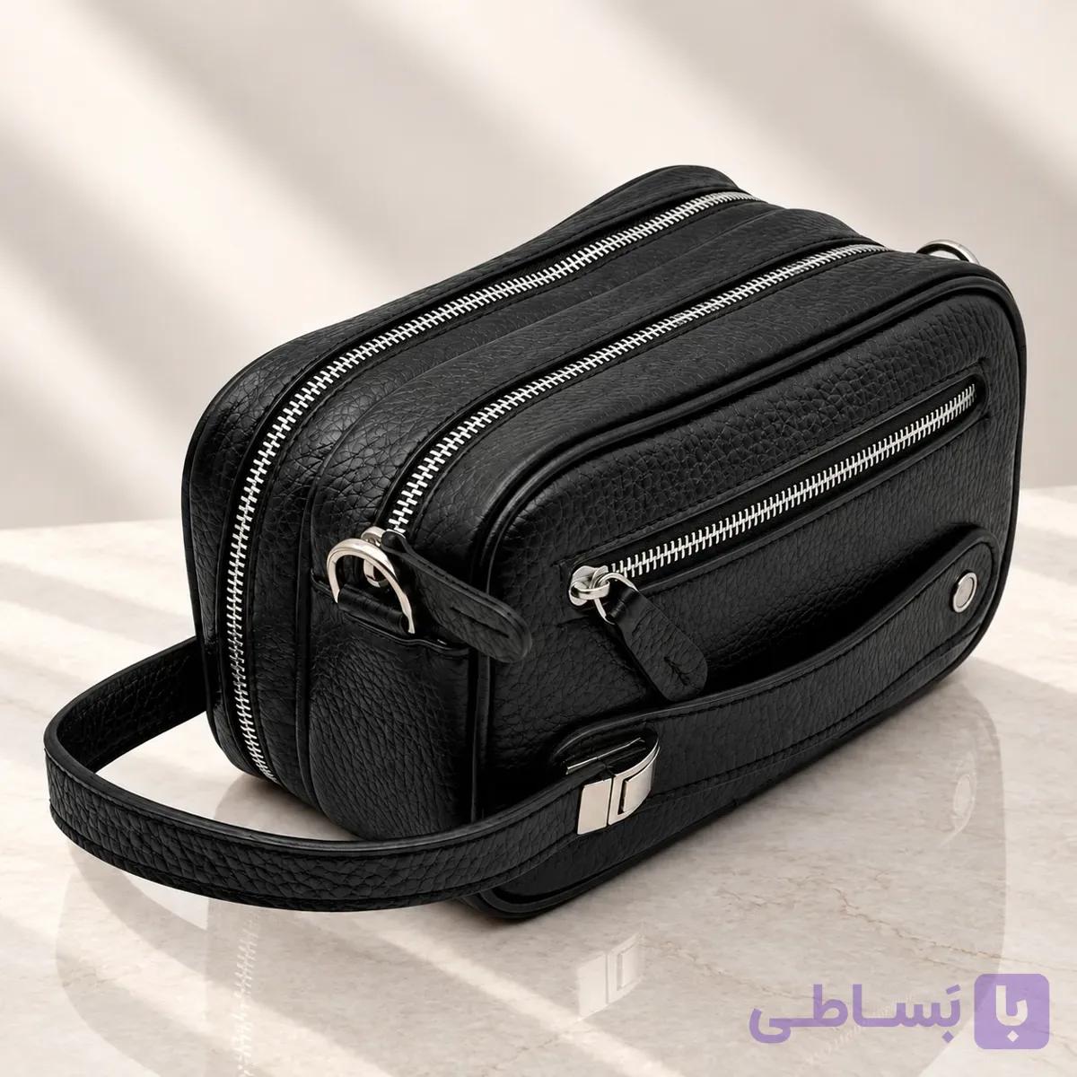 کیف چرم شوزبگ دسته قفل دار LEA138 — تصویر 1