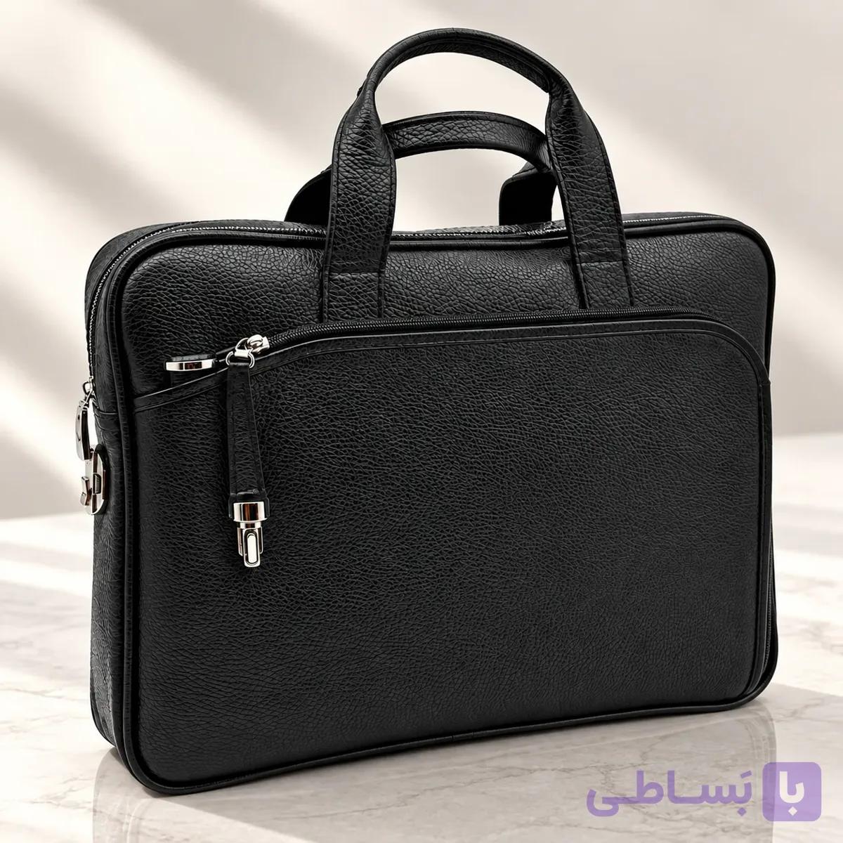 کیف چرم اداری قفل مدادی LEA129 — تصویر 1