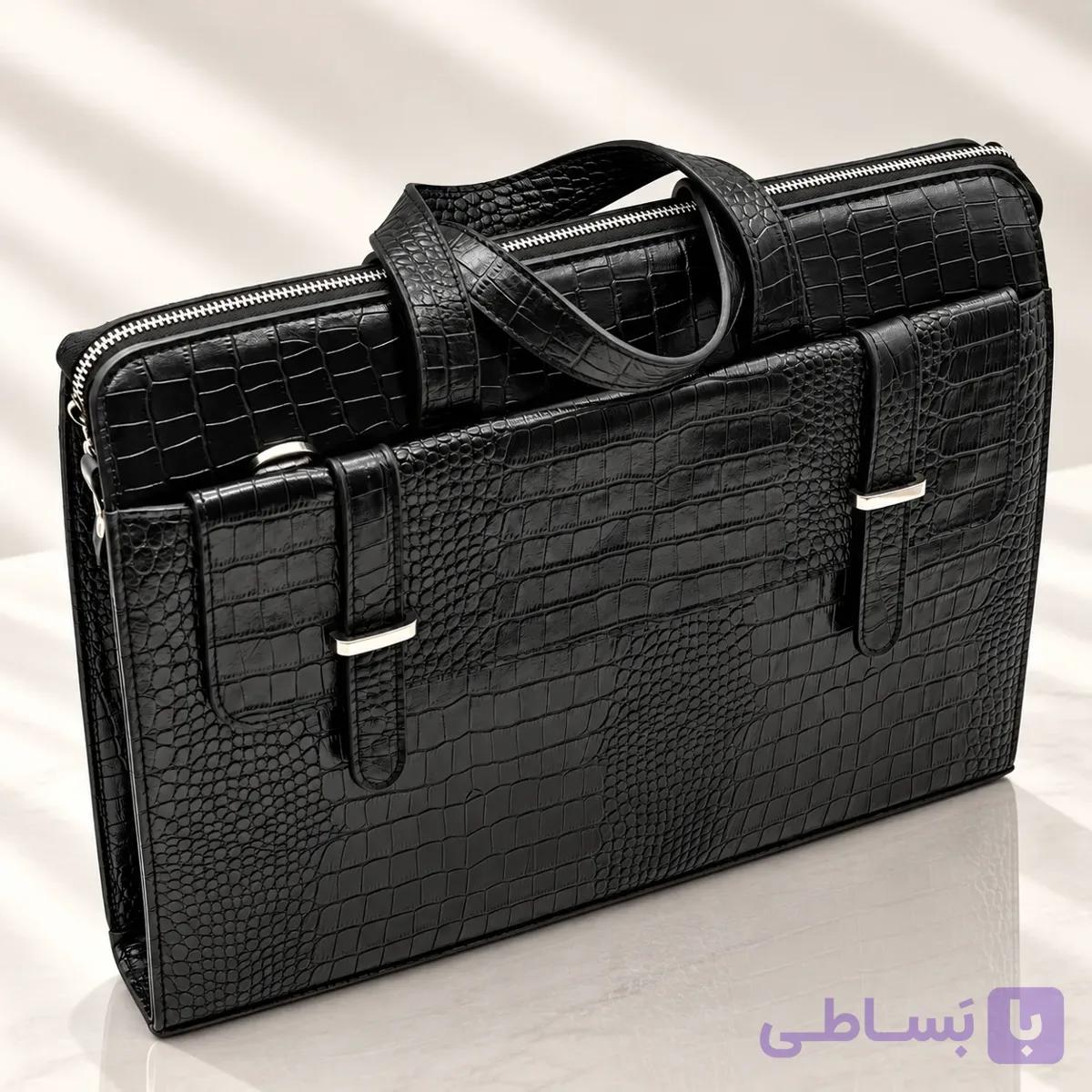 کیف چرم اداری دو پل LEA128 — تصویر 1