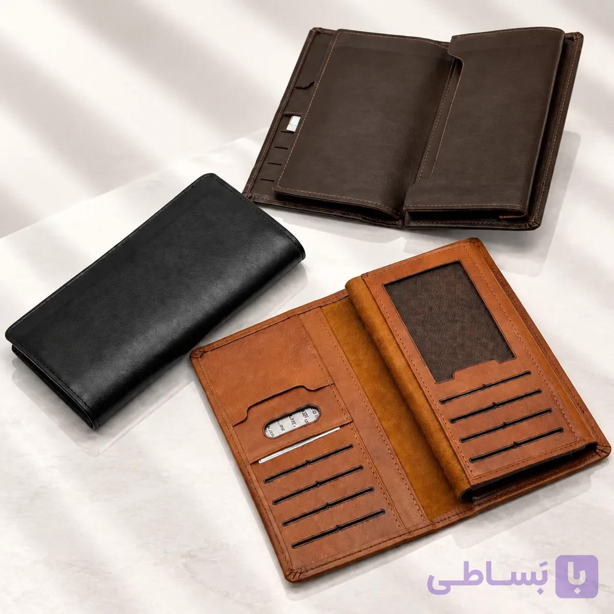 کیف چرم کتی دولت رنسانس جا موبایلی LEA133 — تصویر 1