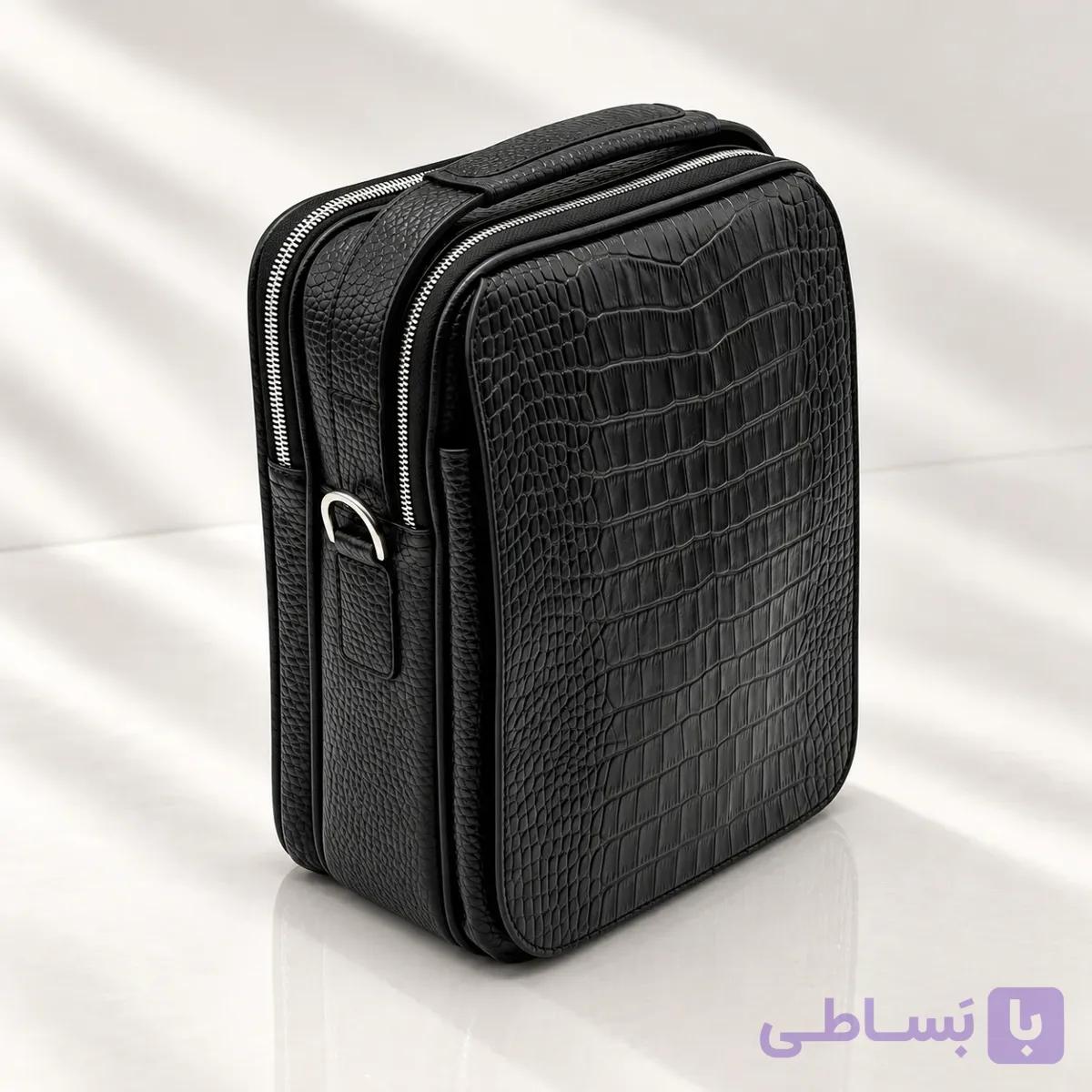 کیف چرم کراس بادی 2 زیپ بالا LEA124 — تصویر 1