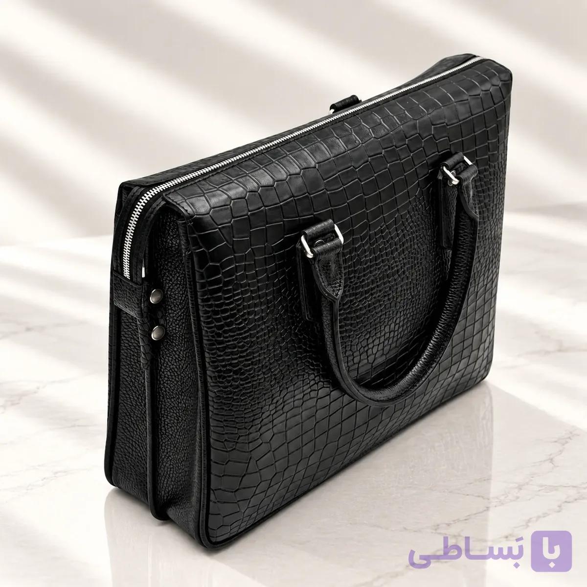 کیف چرم اداری 2 طبله LEA122 — تصویر 1