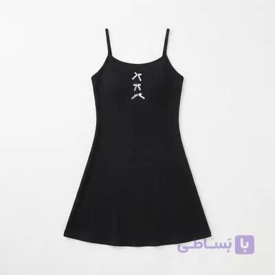 پیراهن زنانه نخی طرح کبریتی فانریپ