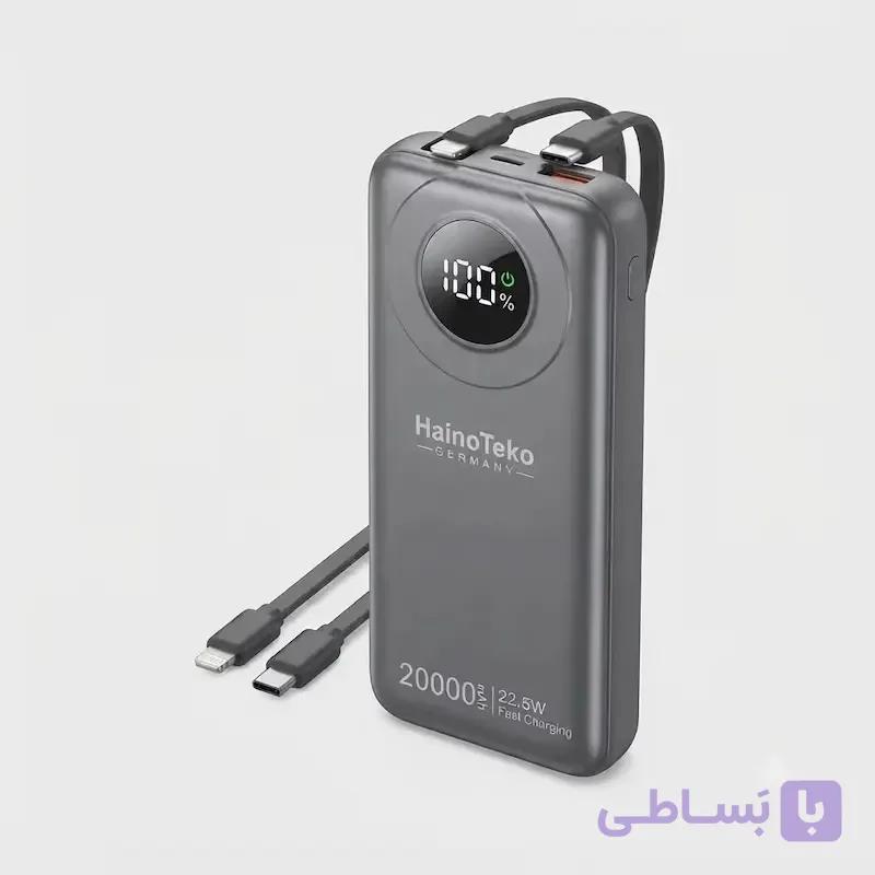 پاوربانک 22.5 وات هاینوتکو مدل P21 ظرفیت 20000 میلی‌آمپر ساعت — تصویر 1