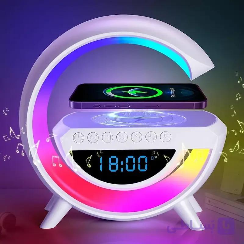 اسپیکر بلوتوثی و شارژر وایرلس مدل BT-3401 با توان ۱۵ وات — تصویر 1