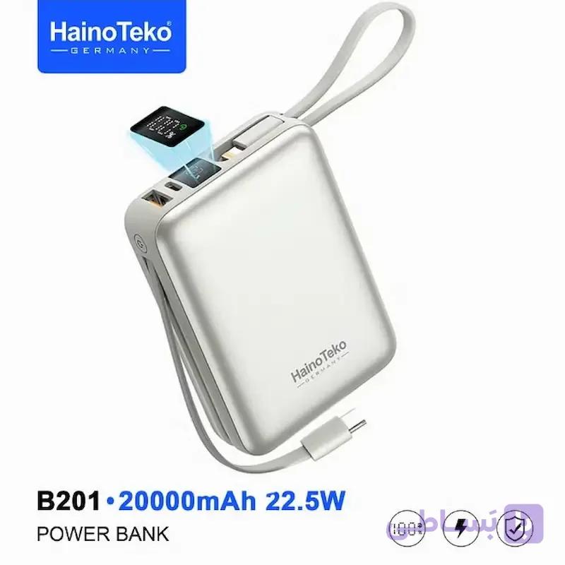 پاوربانک هاینوتکو مدل B201 ظرفیت 20 هزار — تصویر 1