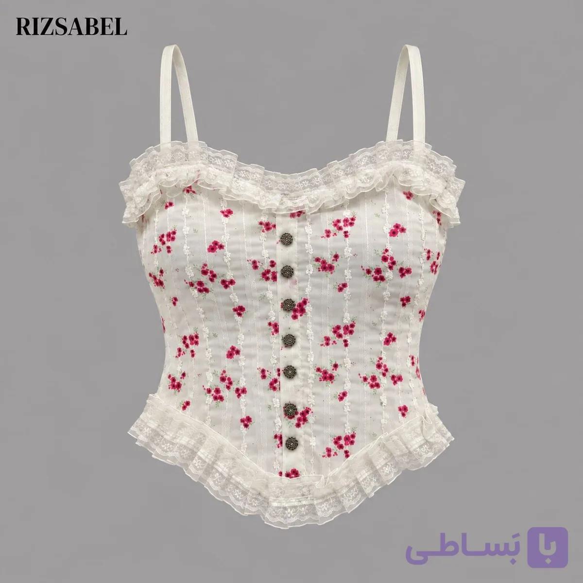 کراپ تاپ Rêve de Rose فری سایز قرمز — تصویر 1