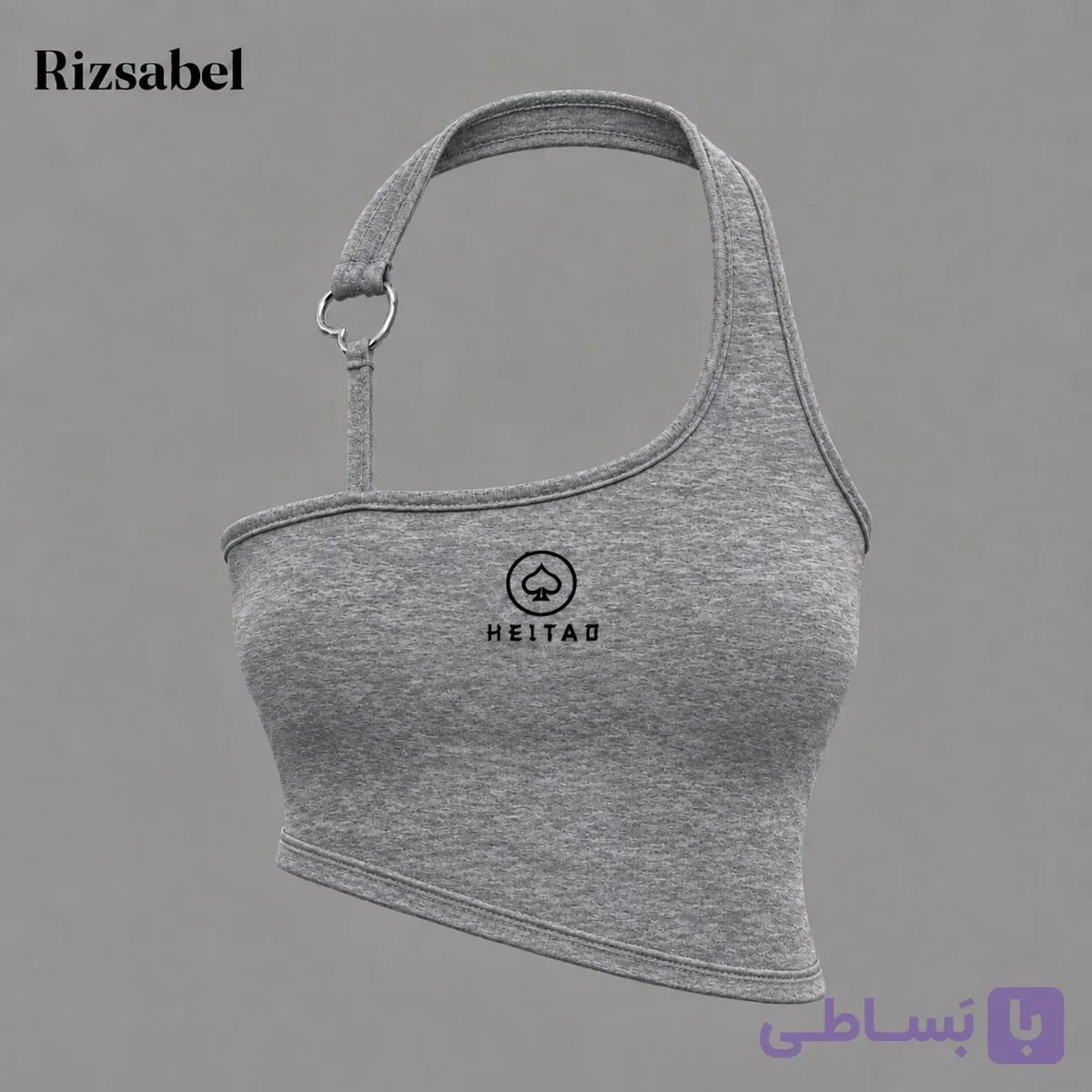 نیم تنه یقه رومی HEITAO فری سایز طوسی — تصویر 1