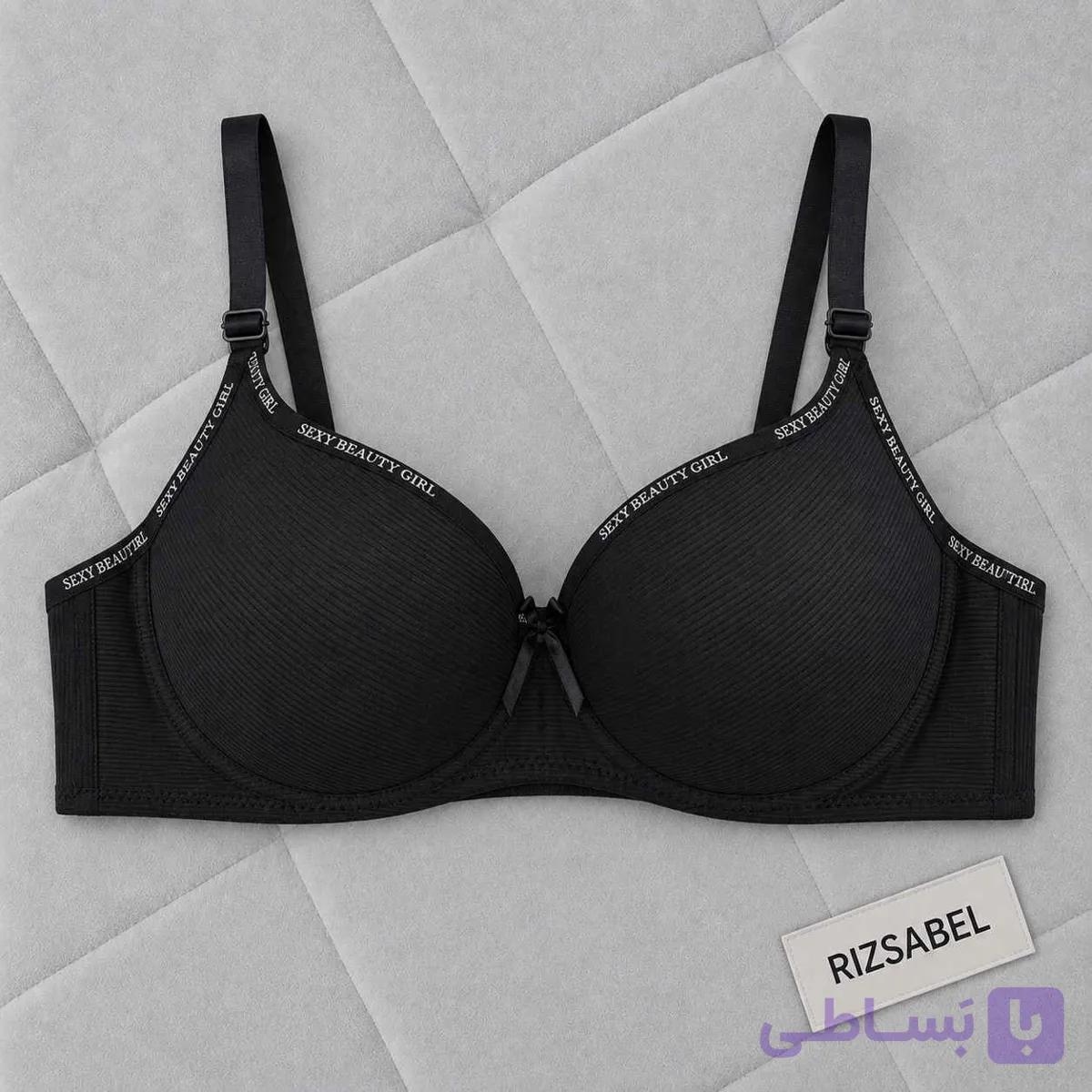 سوتین تک اسفنجی فنردار اسپرت sexy girl مشکی — تصویر 1